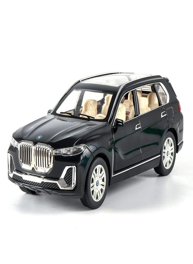 BlackZone Compatible for 1:32 BMW X7 SUV Model Car Toy, Zinc Alloy Pull Back Toy car with Sound and Light for Kids Boy Girl Gift (Black1) - Image 2